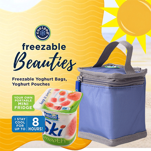Freezable Yoghurt Bag - Navy Blue
