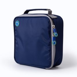 Freezable Square Lunch Cooler Bag -  Navy Blue